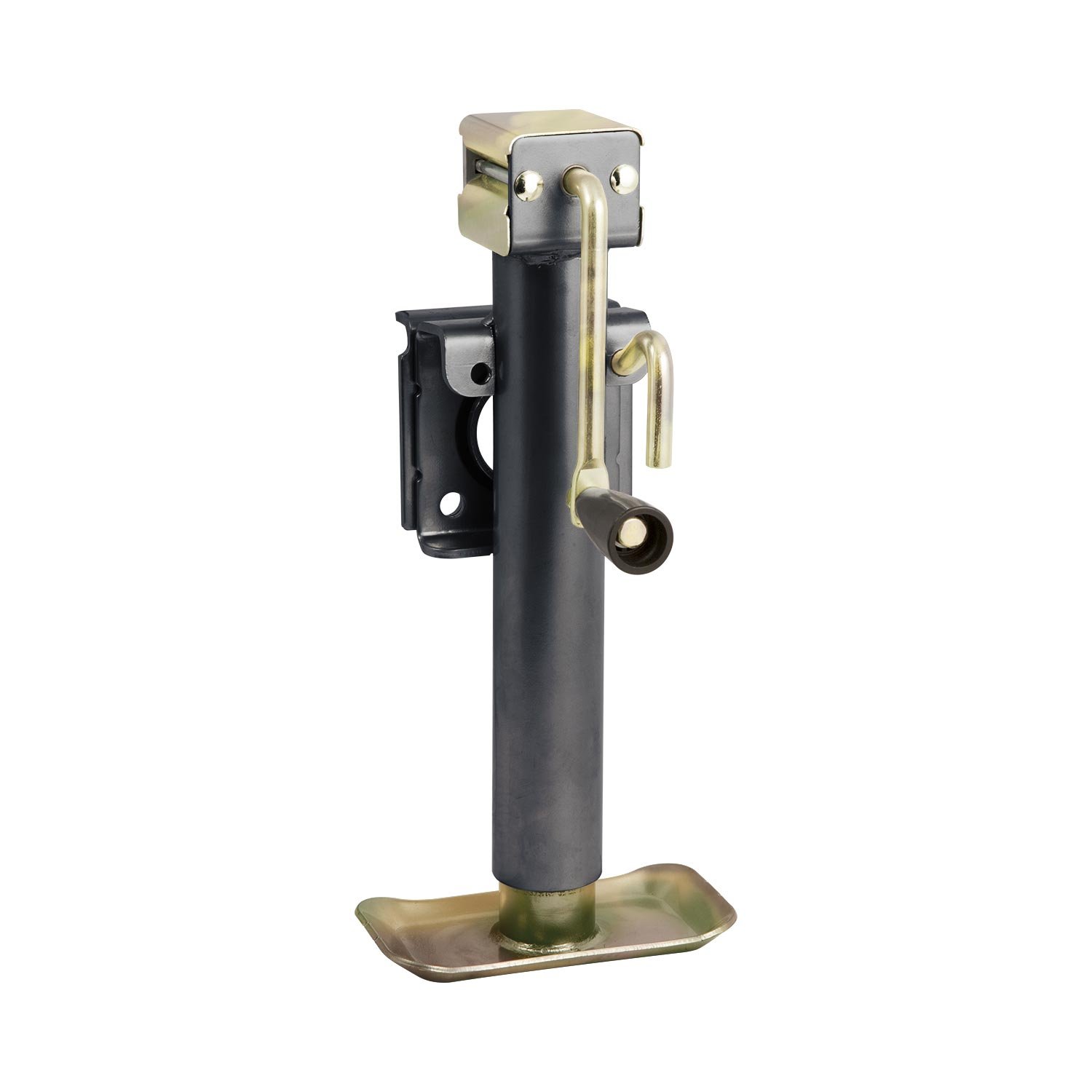 Koch Industries 4211020 Trailer Jack, Weld-On Swivel Flange Mount, 5,000-pound Lift Capacity, Sidewind, 10-inch Travel