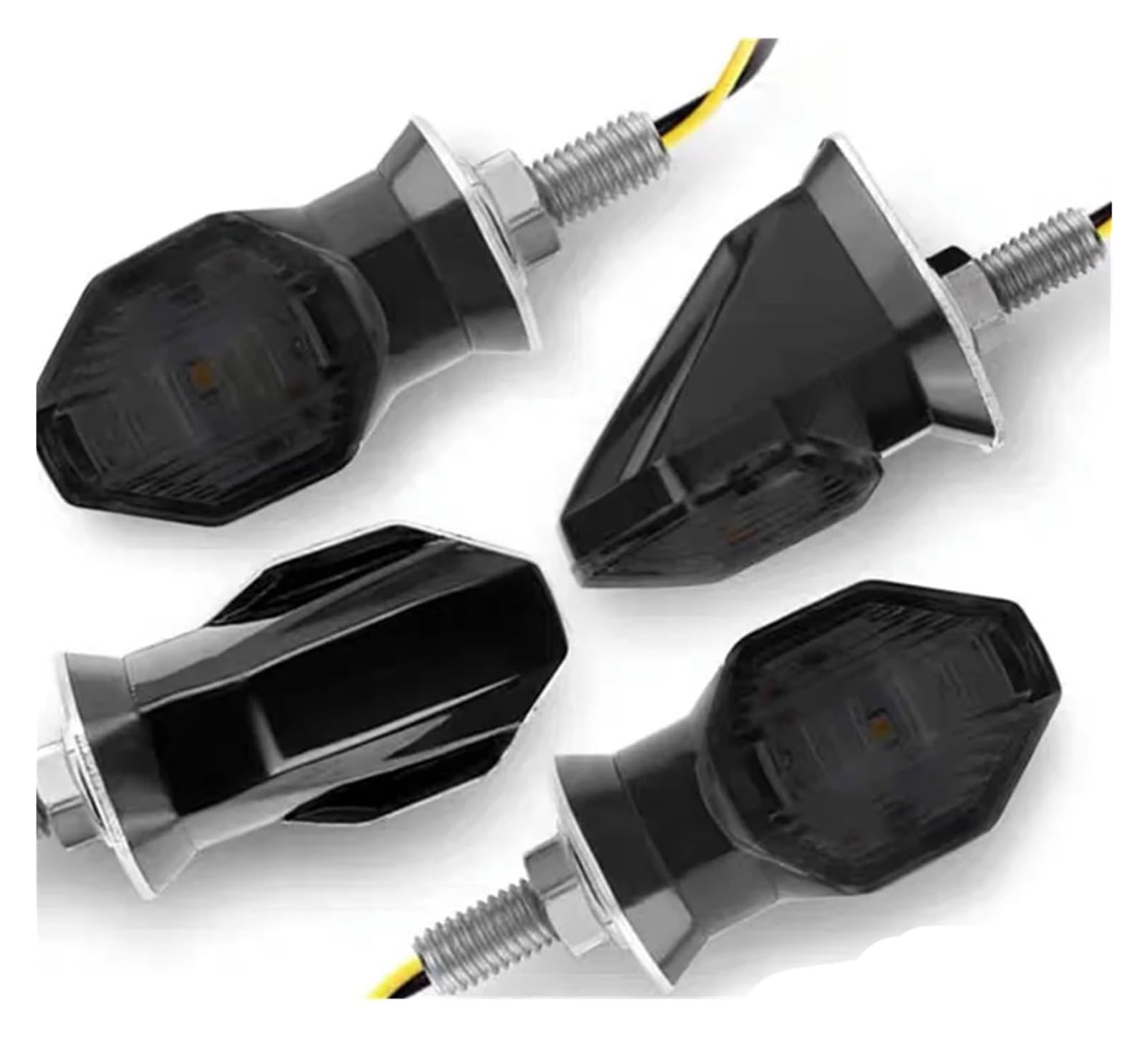 Indicatore di direzione Moto per Vario150 per RS150R Moto Indicatore di Direzione Lampada Freno 12V 8mm(4pcs Black)