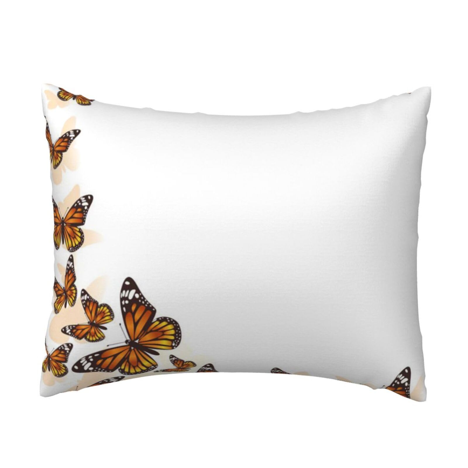 YFSGDLBN Orange Butterfly printed Pillow Case 20x26in decorative Cushion Cover pillowcase