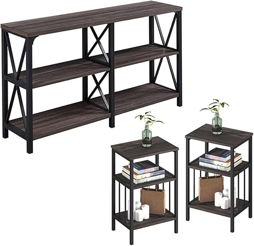 LVB Mesa de sofá industrial y mesa auxiliar disponible en Yaxa Guatemala