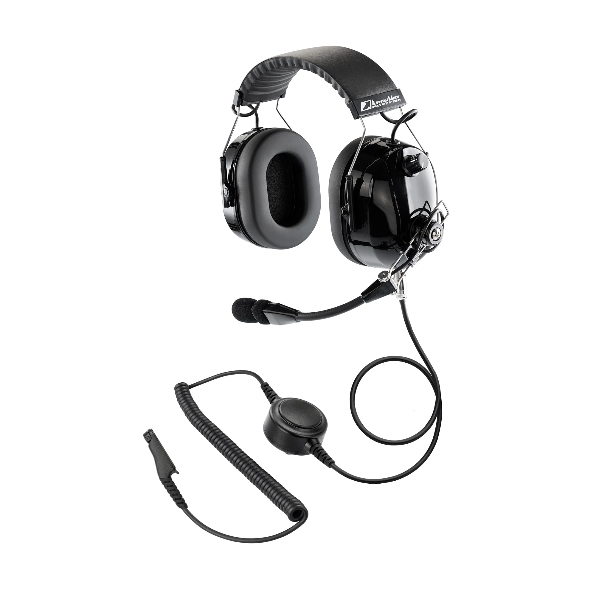 ArrowMax AHDH0042-BK-M17 Over The Head Noise Cancelling Headphone Compatible with Motorola MOTOTRBO R7 MXP600 ION APX N70 N50 N30 Black Color