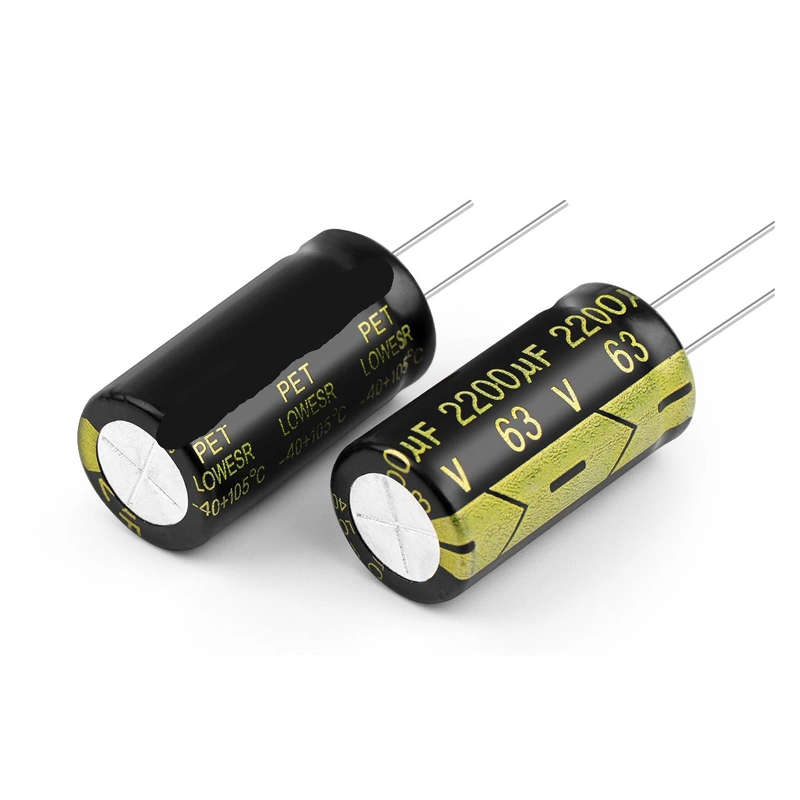 Condensateur 63V 2200UF haute fréquence avec tolérance stricte de ± 10% pour système audio