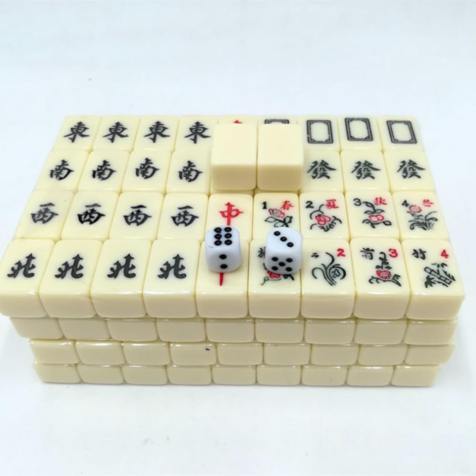 Chinesisches Mahjong Mahjong-Set, Chinesischer Mahjong, 144 Spielsteine, Reise-Mahjong Mit Aufbewahrungsbox, Chinesischer Mahjong Für Familie Reise Spiel