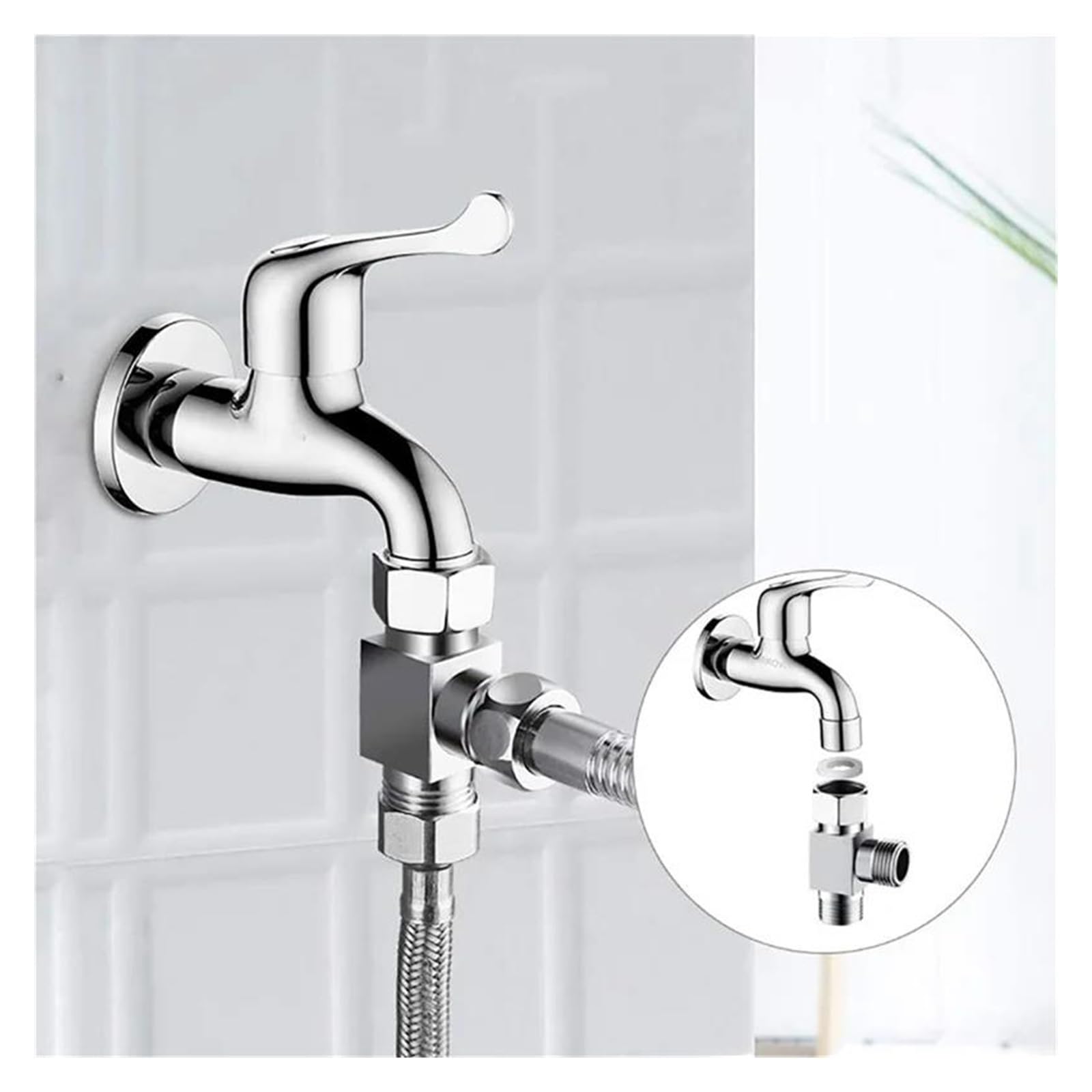 Deviatore a T in ottone per bagno, doccia, bidet, valvola angolare, connettore di ricambio