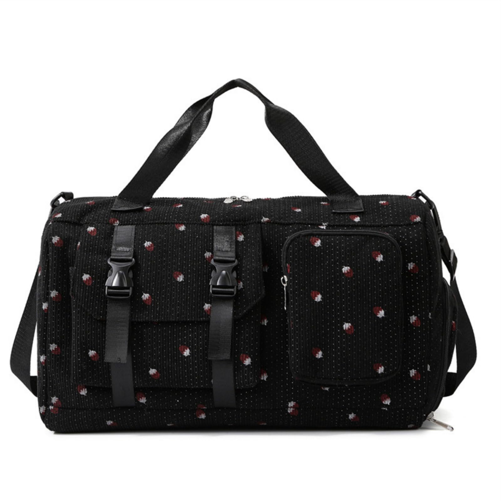 Fzyoux Sporttasche Kinder Mädchen Reisetasche Jungen Damen mit Schuhfach Reisetaschen Weekender Travel Bag Gym Duffle Outdoor für Sport, Fitness, Reisen - Trainingstasche, Gym Bag Schwarz