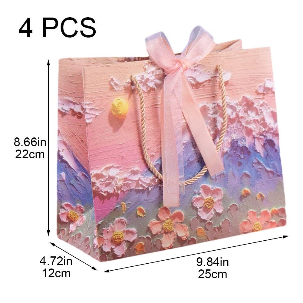 24 Sakura-Geschenktüten Mit Griff – Japanisches Kirschblüten-Muster Für Hochzeit, Geburtstag & Party
