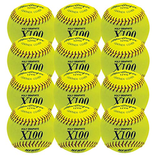 MacGregor NFHS Fast Pitch Softball, 12-inch (One Dozen)