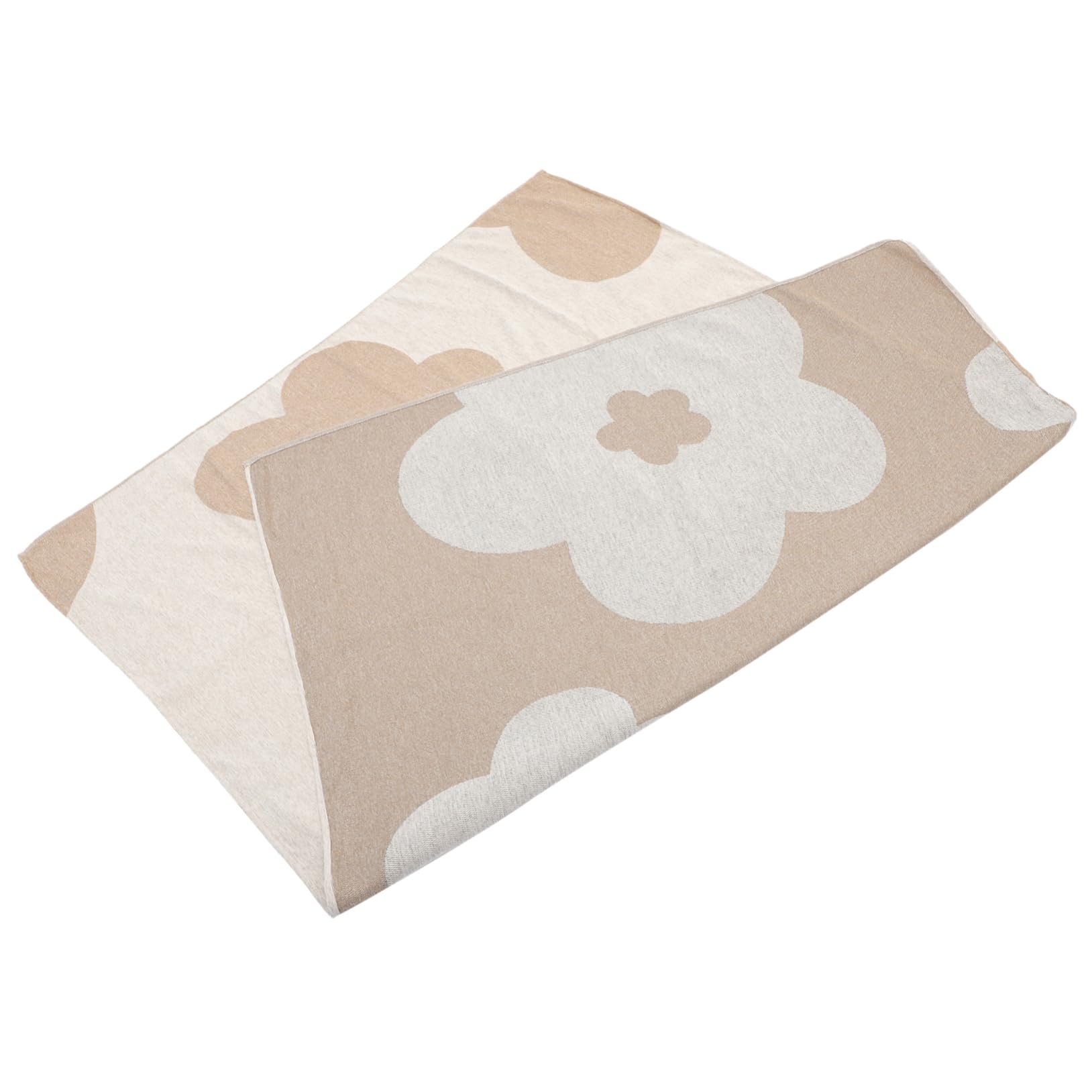 Cabilock Plaid pour Canapé 3 Places Beige en Fil Chenille, Léger