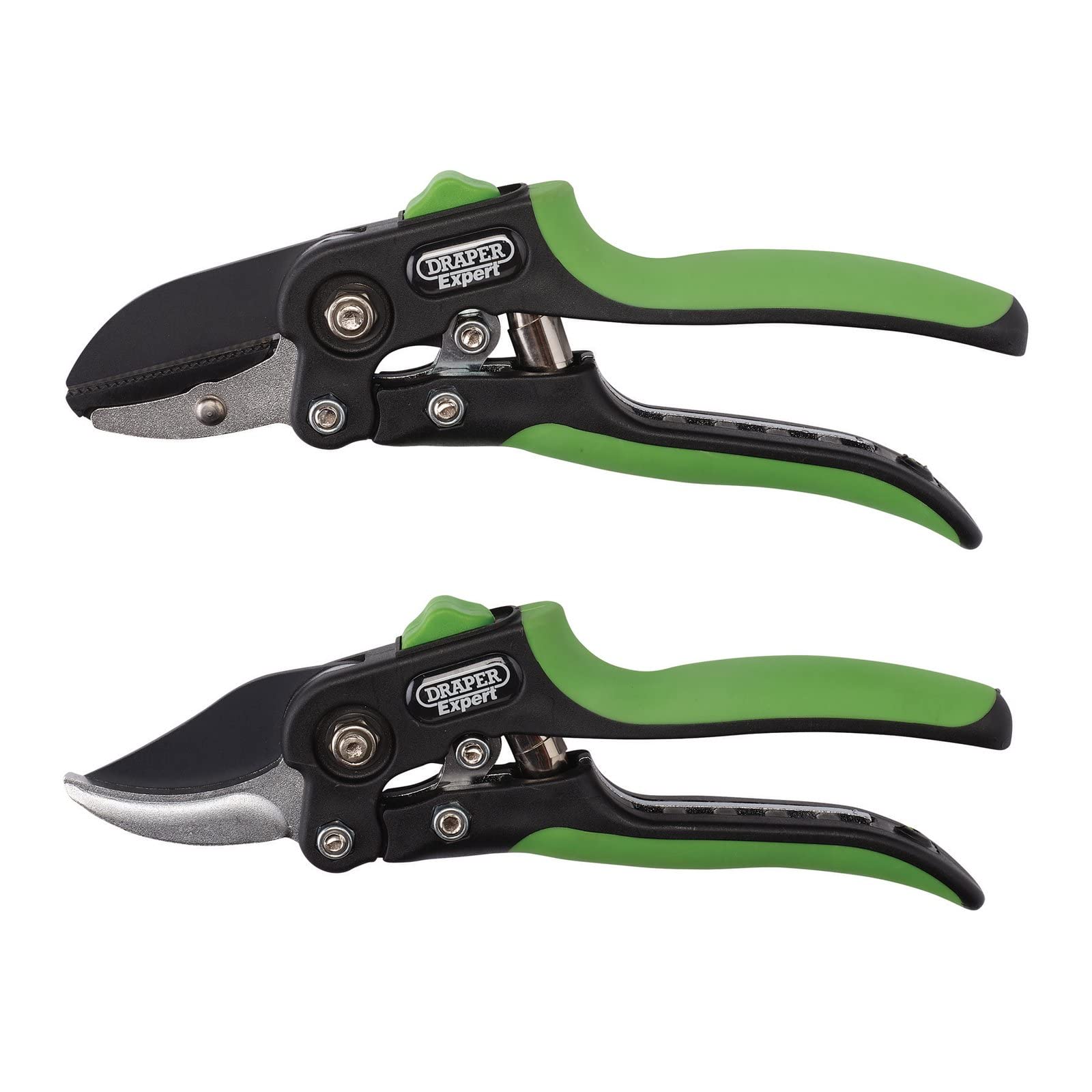 Draper Multicolor Expert 200Mm Bypass & Anvil Secateurs Pruner | Garden Tools Set-2 Piece | Pruning Gardening Hand Tools | Heavy Duty Garden Cutting Tool | Carbon Steel Blades | 08986
