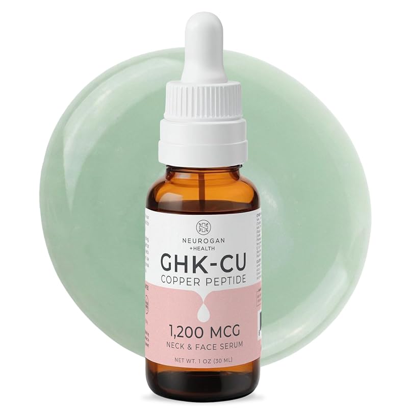 Sérum facial e para pescoço Neurogan com peptídeo de cobre GHK-Cu, 1200 mcg, 30 mL