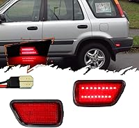 Vista 1 de 2x luces LED de señalización lateral de lente roja para parachoques trasero para Honda CR-V 1997-2001