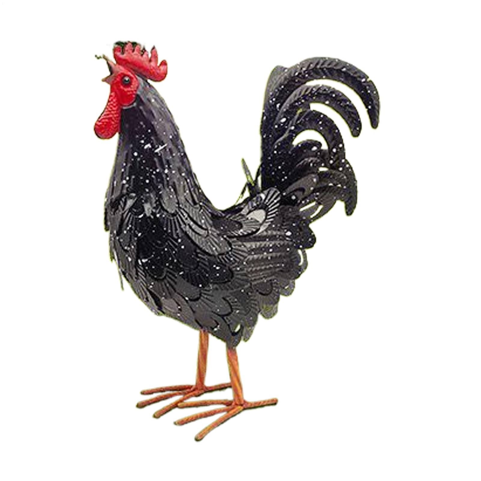 Figurka ogrodowa z kurczaka, ?elazny kogut, artystyczna figurka do dekoracji domu wiejskiego, odporna warunki atmosferyczne, stoj?ca rze?ba z ?ywym wyko?czeniem, figurka ogrodowa z