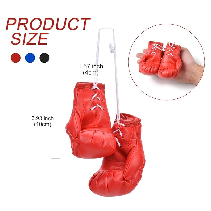 Kick Boxing Gloves Pro Impact Mini Boxing Gloves - Miniature Punching Gloves - Hanging Decoration Or Souvenir Display - For Home & Car Use - 1 Pair (Pink Boxing Gloves Leather
