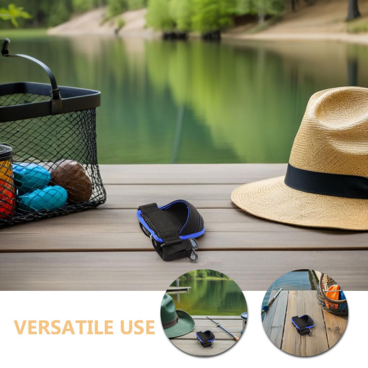 Angelruten Kampfgürtel mit Rutenhalter, 2 Stück, für Angler | Pvc und Oxford Gewebe, Verstellbare Passform, für Bootsfischen und Outdoor Aktivitäten