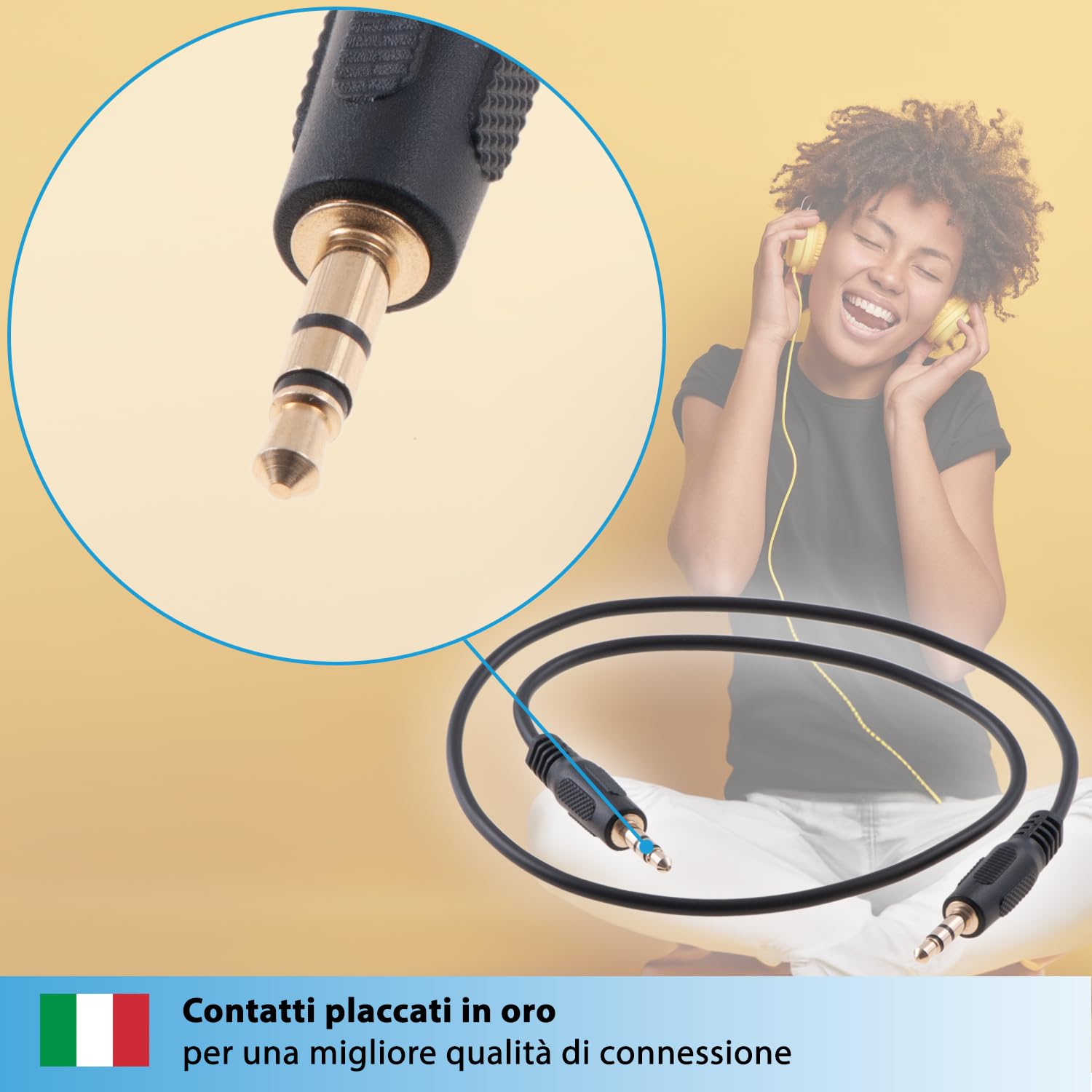 Cavo Hifi Placcato Argento Da 3,5 Mm In Rame - Foto 8