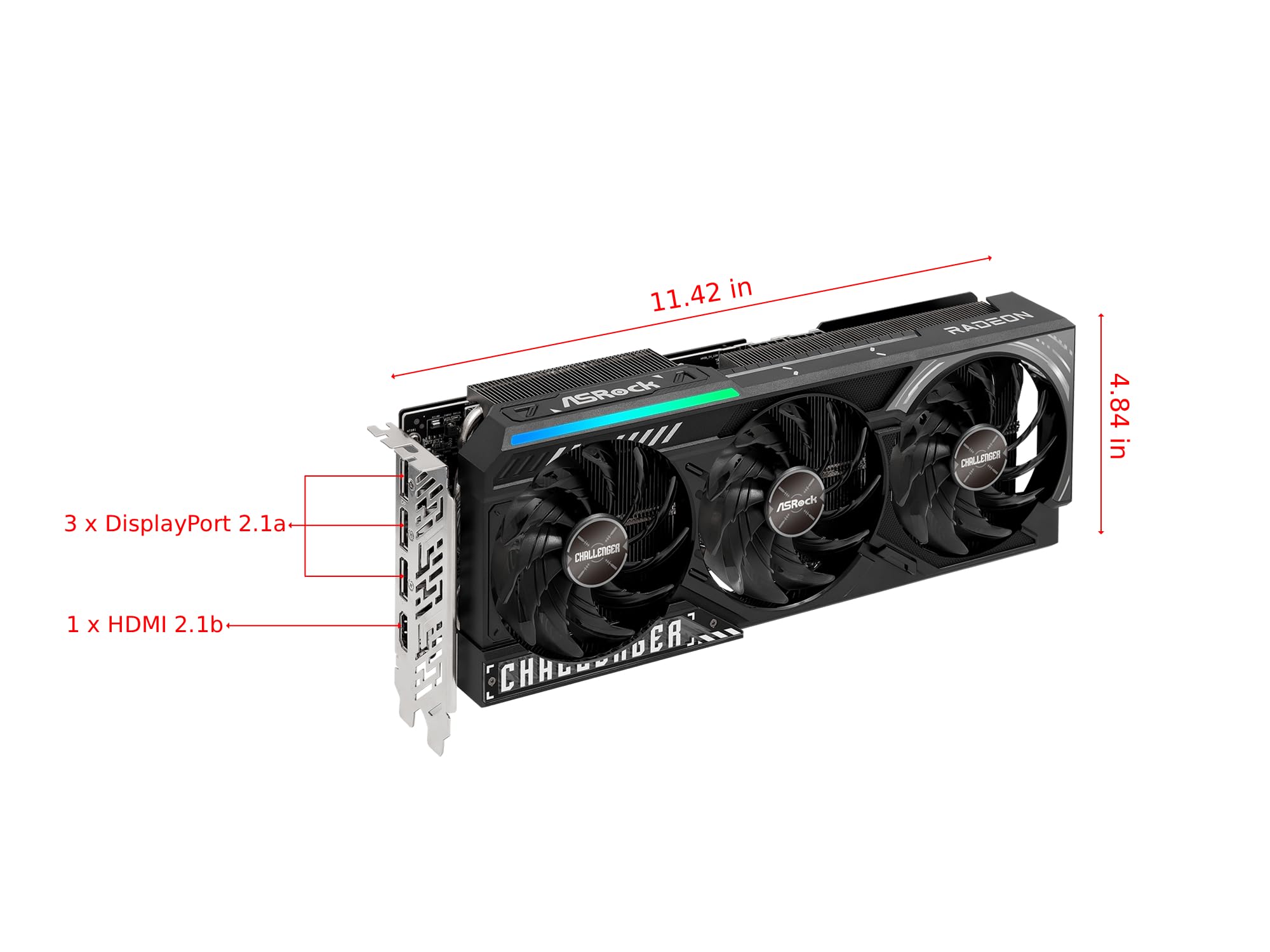 Amazon.com: ASRock Radeon RX 9070 XT Challenger 16GB OC Graphics