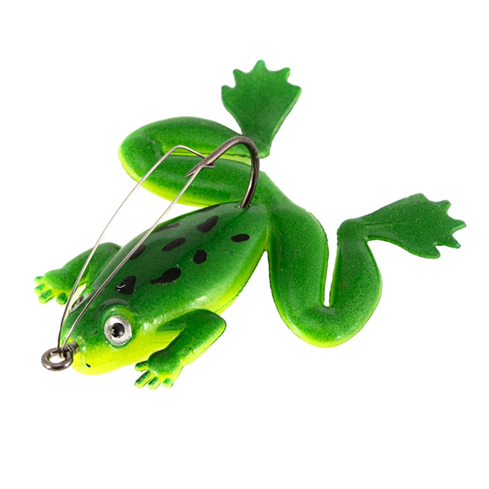 Señuelo de pesca de rana | Topwater Frog - Señuelo de perca realista Swimbait | Señuelo flotante suave, señuelo de pesca de perca artificial, cebo de rana para lucio, agua salada, perca de agua dulce,