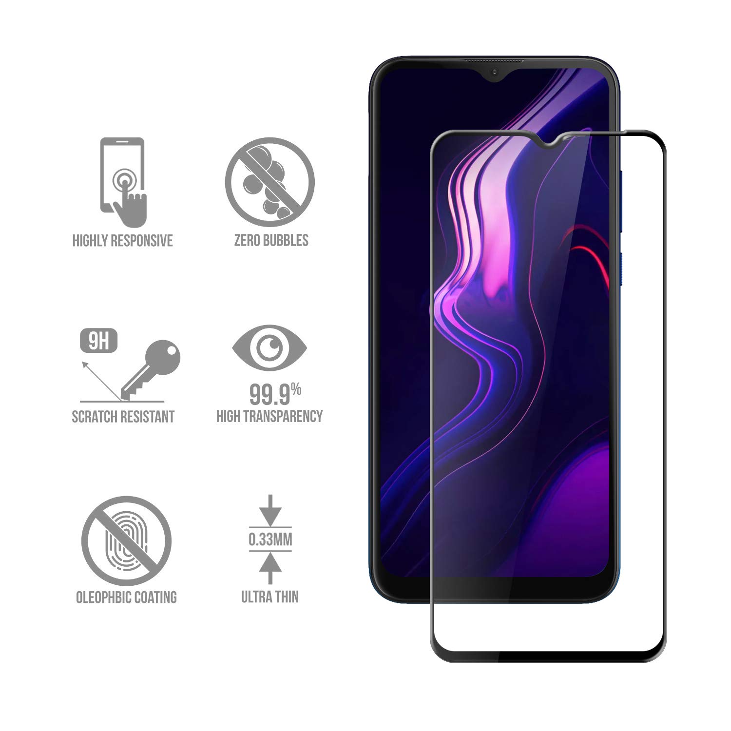 Mr.Shield Displayschutzfolie Für Motorola MOTO G Fast / G8 – 3 Stück, 9H Härte, Kratzfest