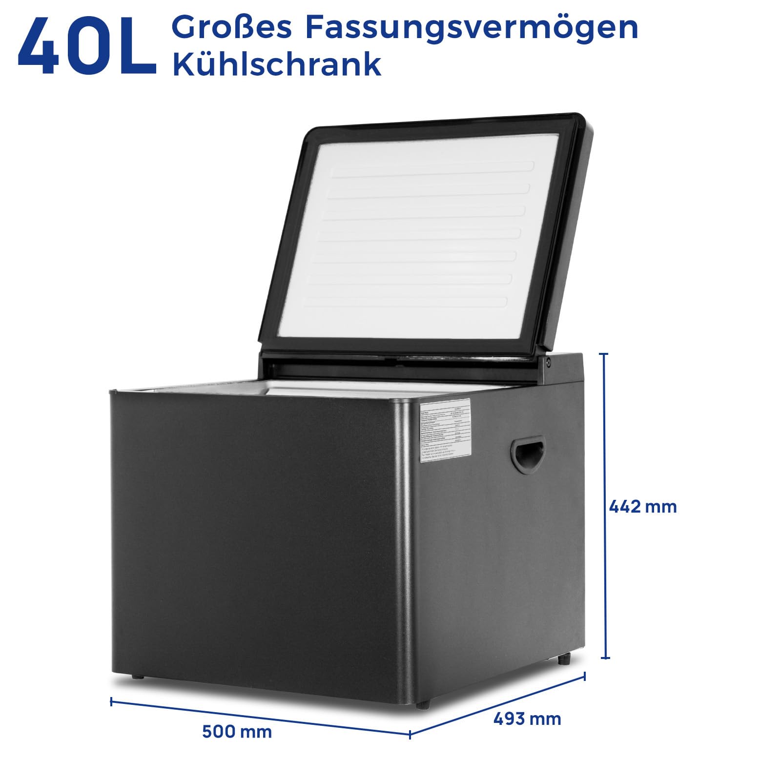 Smad Gas Kühlschrank 40L, Kühlschrank Gas 12V 230V, camping kühlbox, Nach Oben Öffnende Tür, Automatisches Abtauen, für Camping, Zuhause, Wohnwagen, Garage, Gite, Wohnmobil