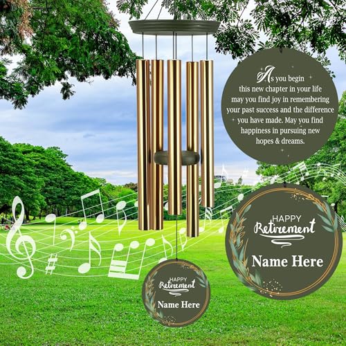 Image of ASTARIN Retirement Gift for Woman Men, Deep Tone Wind Chimes Retired Gifts, 2025 Happy Retirement Gifts for Women Coworker Colleague Boss Teachers Nurses Friends