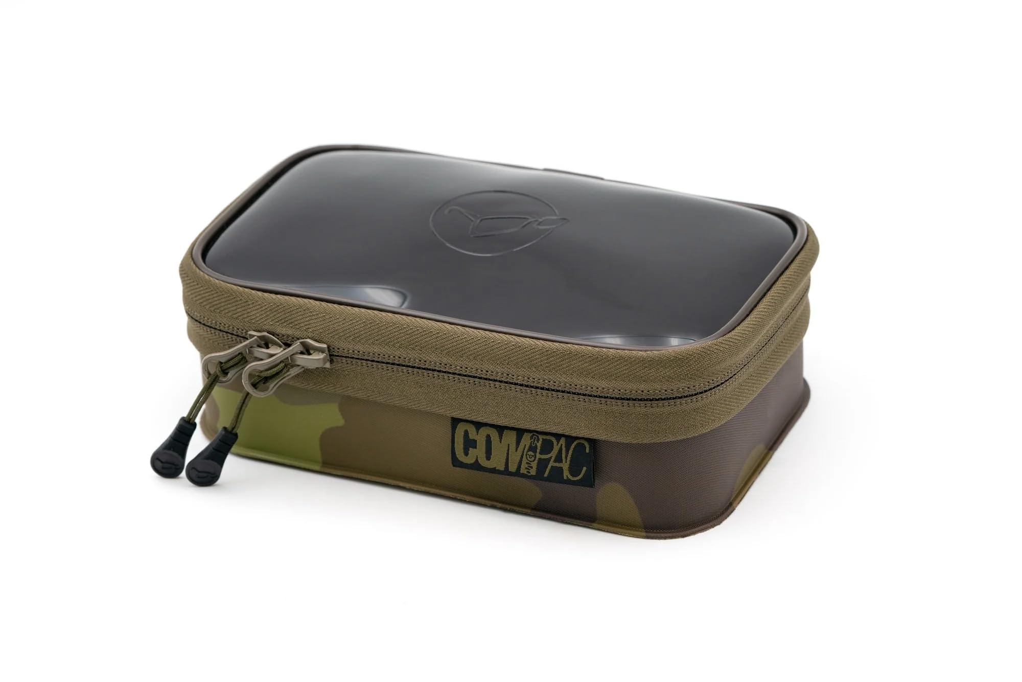 Korda Compac Kamo 110, 110ml, Durable EVA, Zipped Pouches for Tackle Storage Waterproof, Clear lid for Easy View