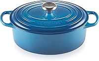Vista 27 de Le Creuset Horno holandés ovalado Signature de hierro fundido esmaltado, 2.75 cuartos de galón., Blanco