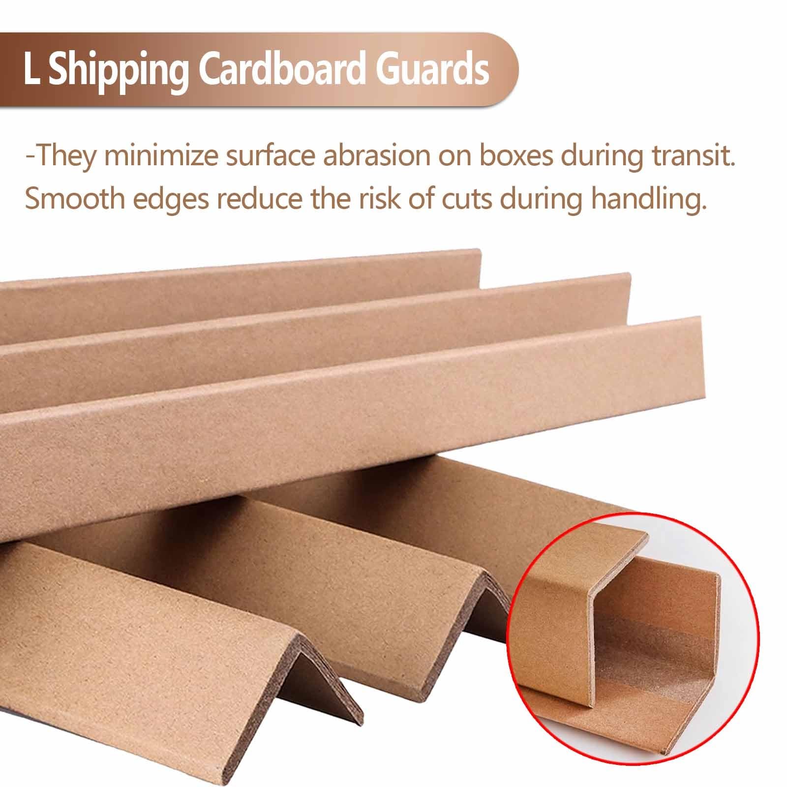 Cornières en Carton pour Emballage, Lot de 100, Protection d'Angle pour Palettes et Boîtes, 10 x 4 x 0.4 cm