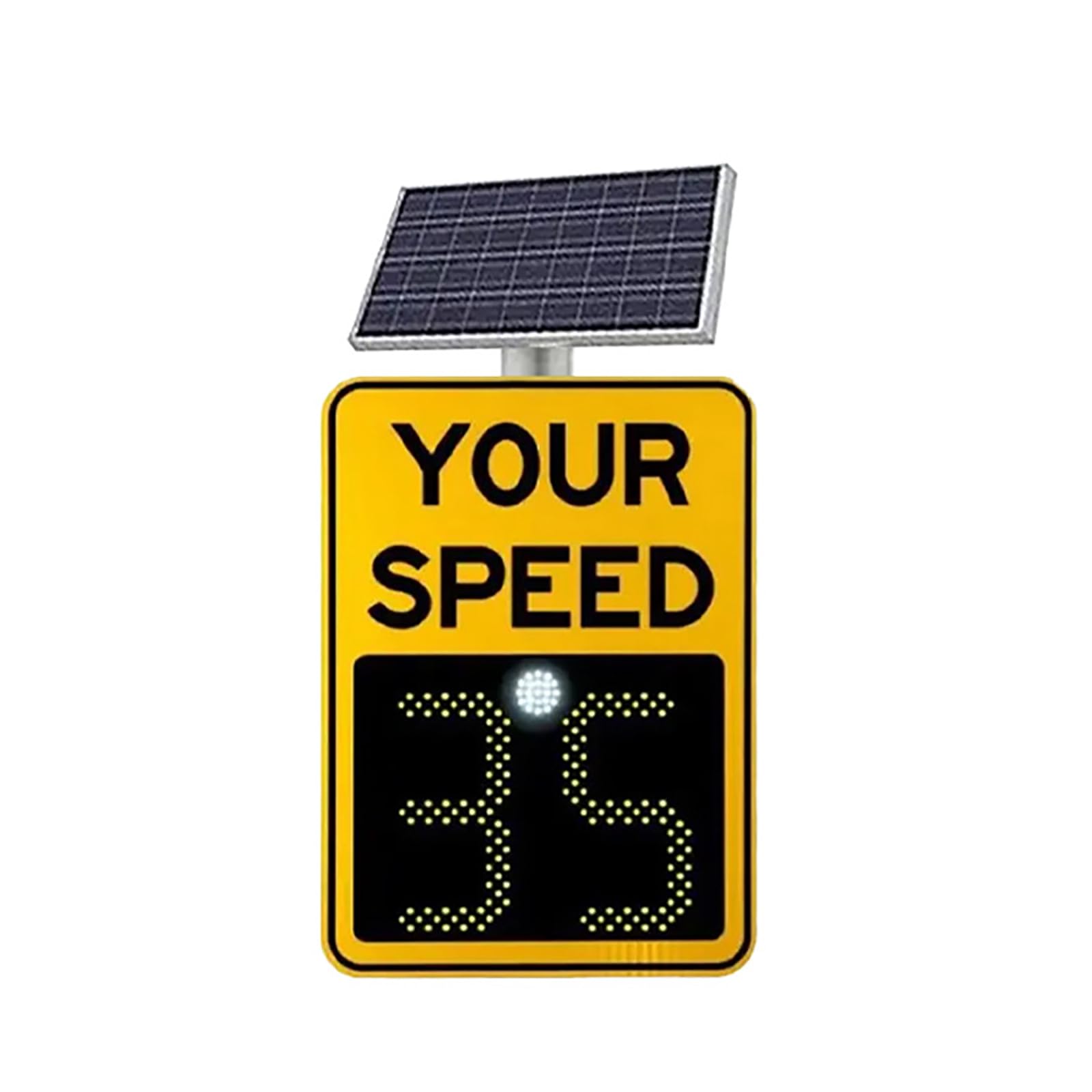 Stmkb Red, Green, Reflective Solar Radar Speed Sign, 20"X27"Traffic Speed Feedback Sign, Visible Distance:>500M, Easy Installation, High Brightness Reflective, Road Warning Sign For Road Safety