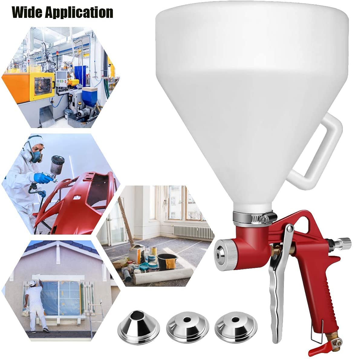 Render Spray Gun Ceiling Wall Texture Air Hopper Drywall Plaster