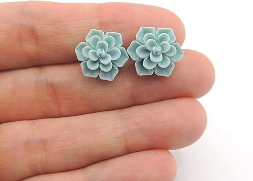 Miniatura 4 de Aretes hipoalergénicos de suculentas Pretty Smart para orejas sensibles