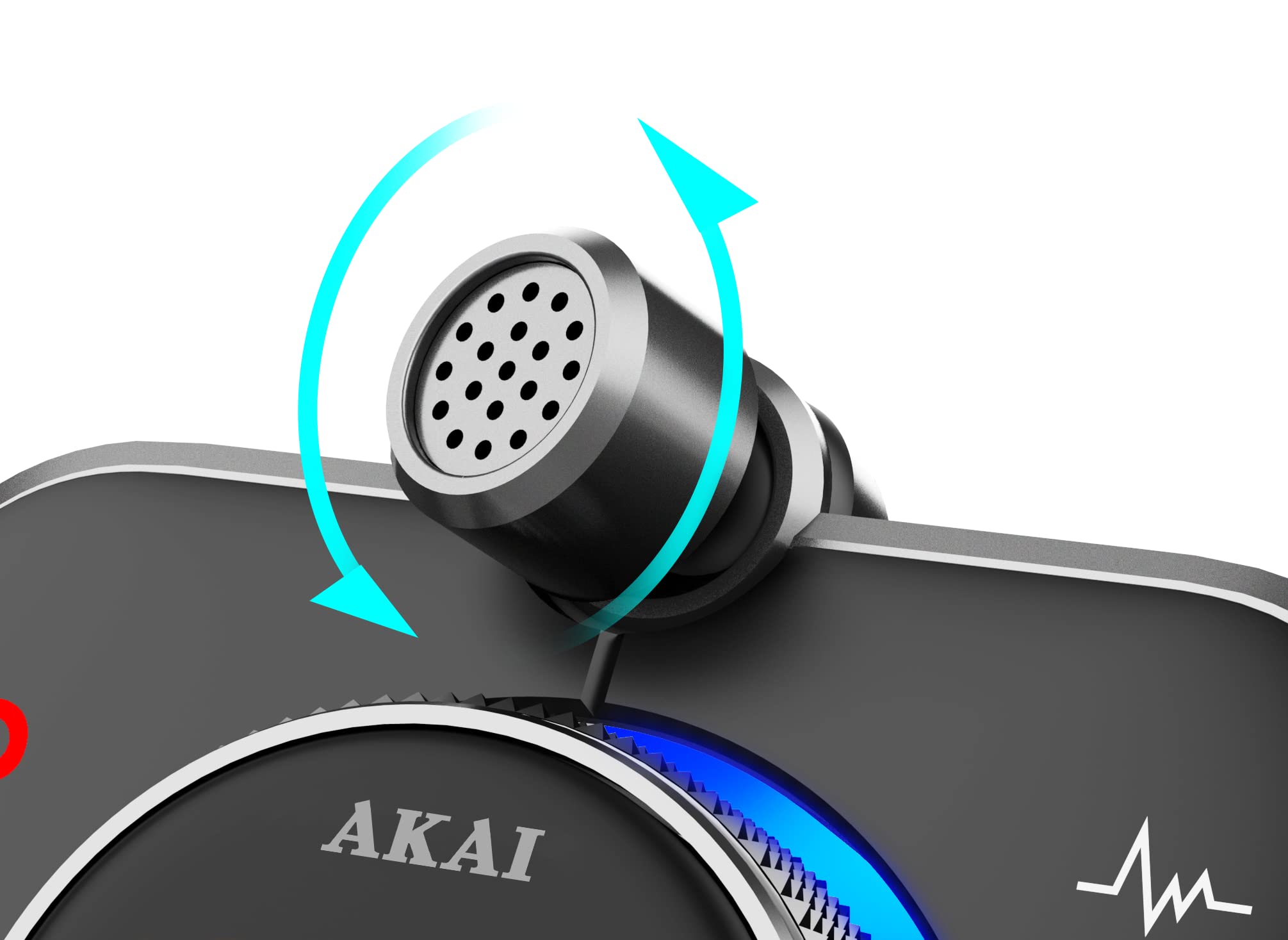 AKAI Trasmettitore Bluetooth 5.0 per auto, spina separata e parte di comando per presa d'aria, compatibile con QuickCharge e PD