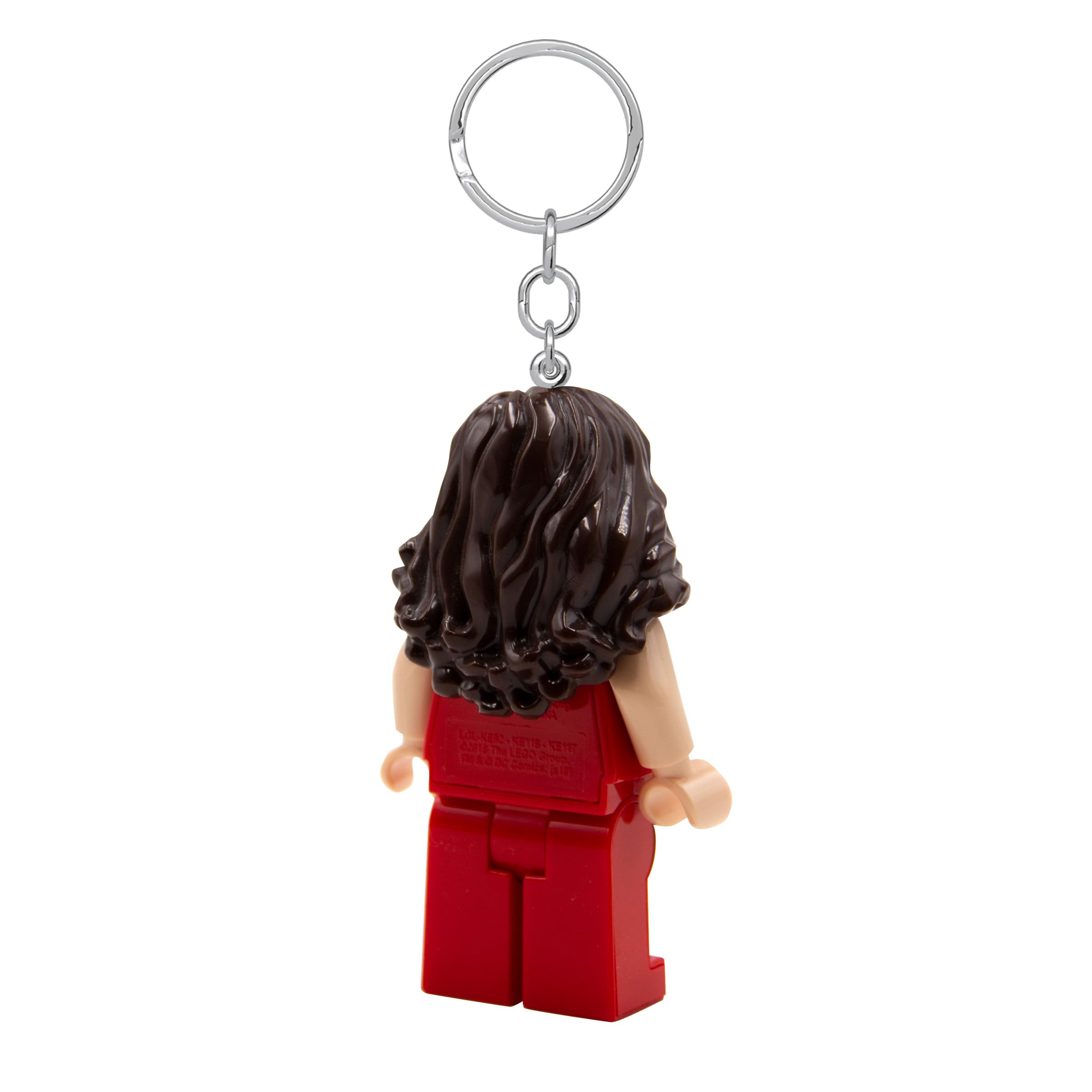 Lego DC Superheroes - Wonder Woman Schlüsselanhänger LED-Taschenlampe für DC-Fans - Fantasievolles Kinderspielzeug - 76 mm große Figur (KE92H) - Inklusive 2 CR2025 Batterien