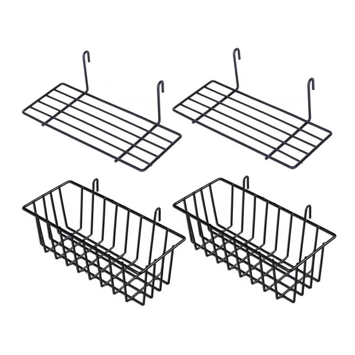 Paniers de rangement à fixation sans clou au design épuré pour une décoration soignée