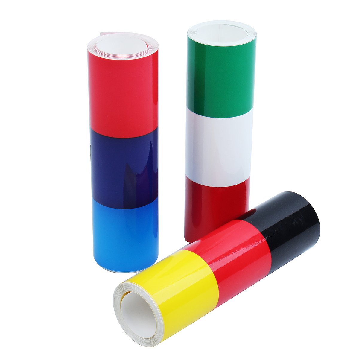 Autocollant Drapeau Italien PVC - 1,5m X 15cm - Bandes Vert Blanc Rouge