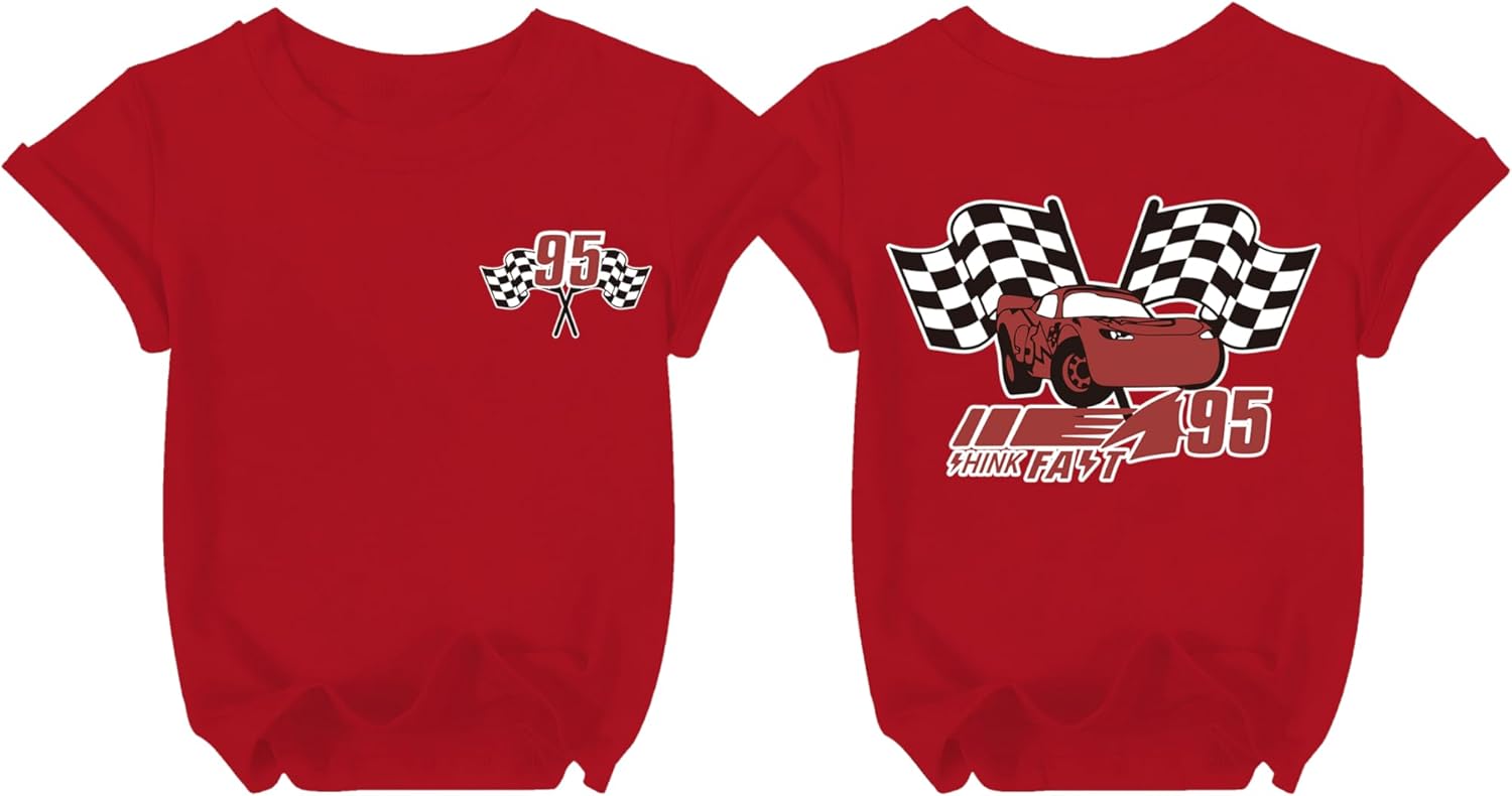 Car Shirt 2-7 Year Kids Gender Neutral Baby Boy Girl Magical T-Shirt Trendy Cars Graphic Short Sleeve Tee Top