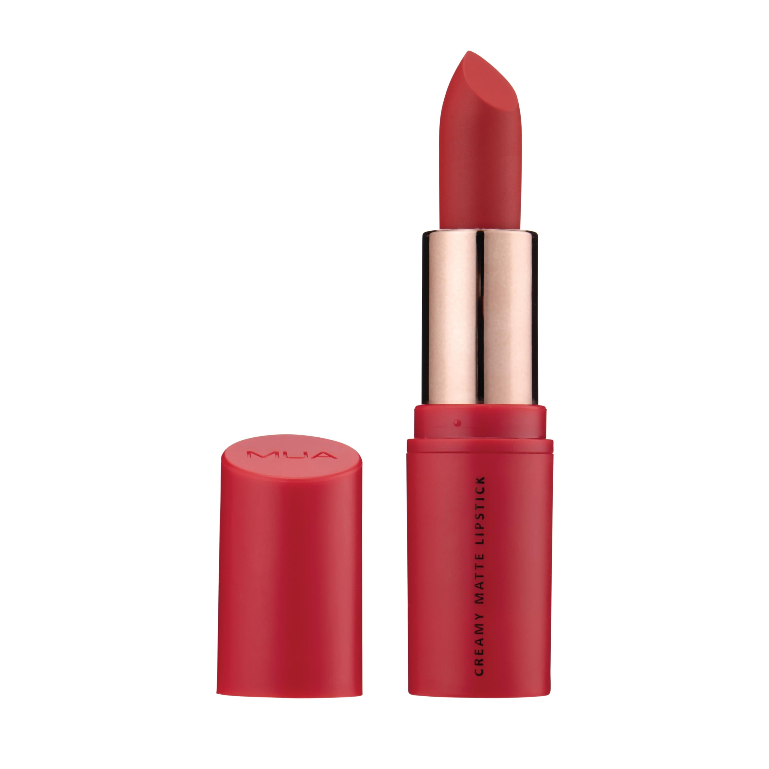 MUA Makeup Academy Creamy Matte Lipstick, Razzleberry (Red), Highly Pigmented - Vegan & Cruelty Free (Pack of 1)