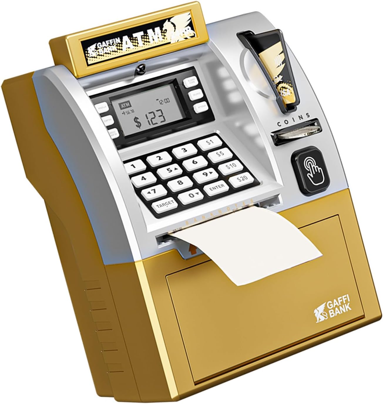 子供デジタルセキュリティ貯金箱大容量コイン現金コンテナ簡単アクセスボタン楽しい効果音学習おもちゃタッチボタン貯金箱