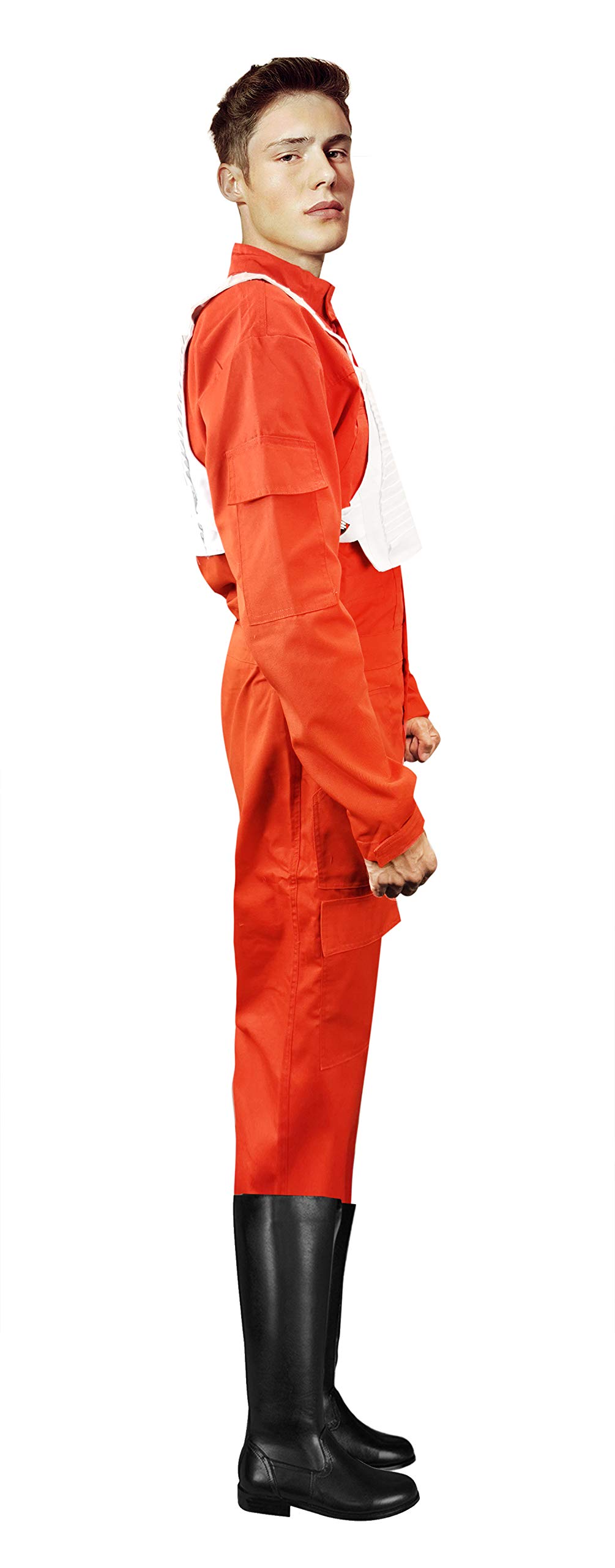 OEM X-wing Rebel Fighter Pilot Orange Jumpsuit + White Flak Vest Traje de Star Wars