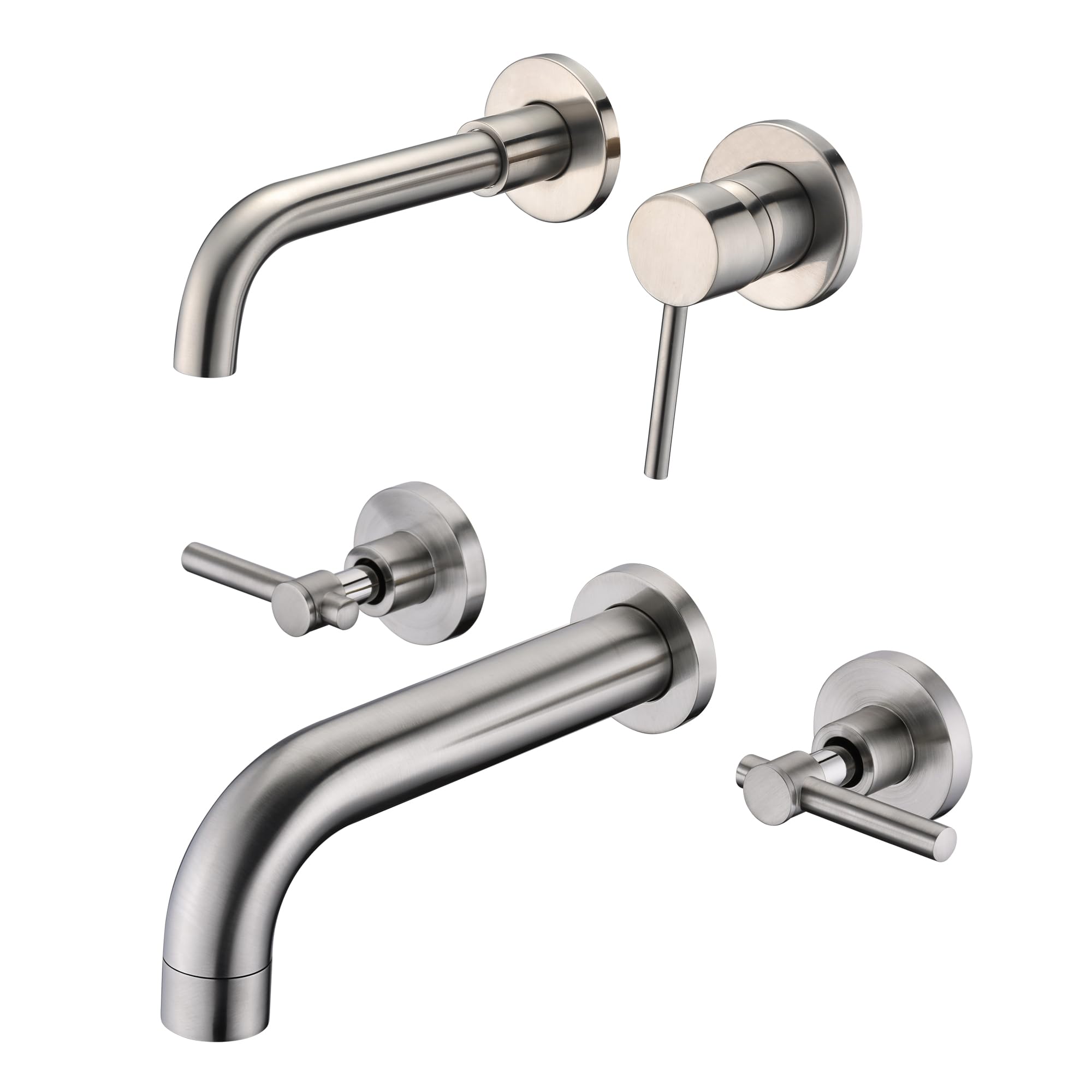 Hcfyauis Wall Mount Bathroom Faucet S1394ni + Wall Mount Bathtub Faucet S2134ni-Sr