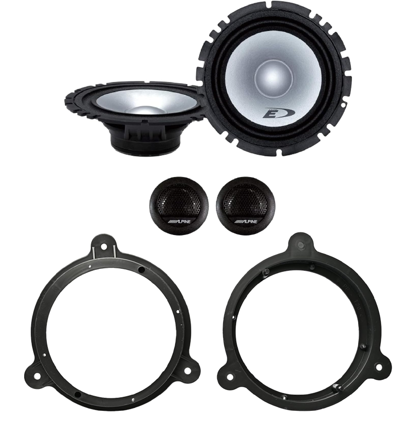 Kit 4 casse Alpine SXE-1750S Con 2 supporti, Compatibile Con Smart ForTwo/ForFour (453), Hyundai i10 Dal 2020, Mazda CX-5 dal 2017, CX-9 dal 2016, MX-5 Dal 2015 E Altri Modelli.