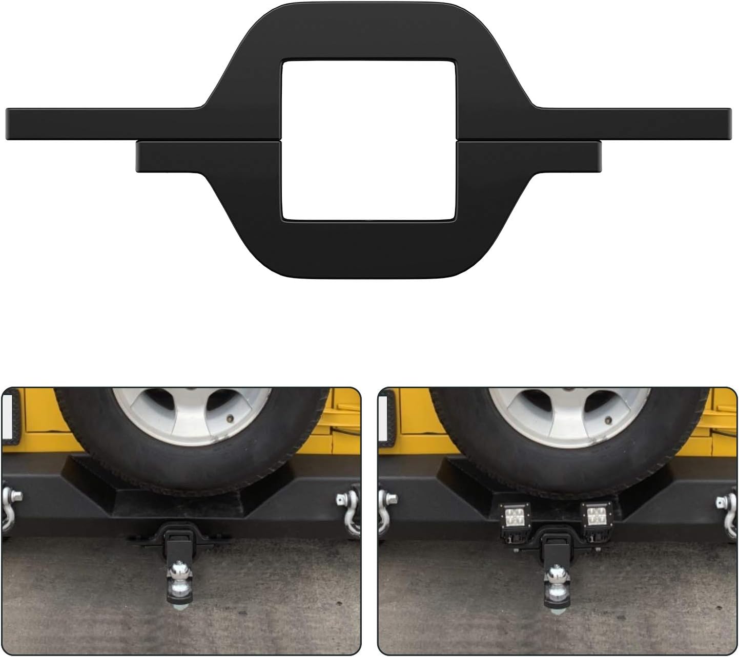 Nilight Tow Hitch Bracket 2" Universal Mounting Kit Reverse Road LED Work Light for Truck SUV Trailer RV