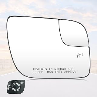 Youxmoto for 2011-2017 Ford Explorer Passenger Right Heated Side View Mirror Glass, with Rear Holder, Replace BB5Z17K707A