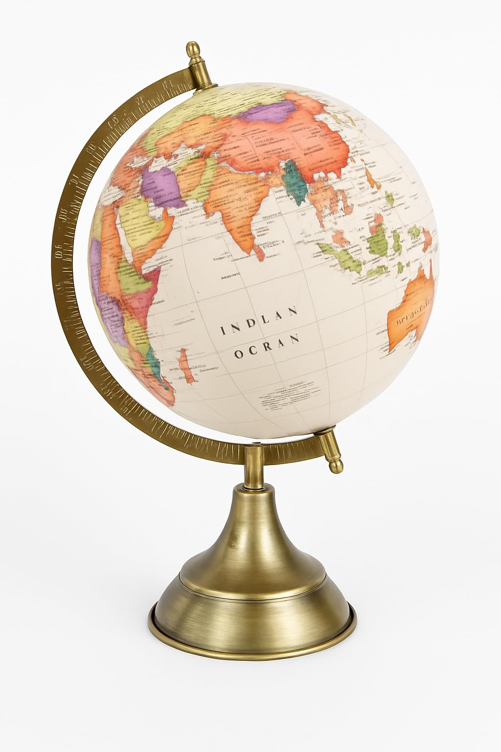 8 Inch Antique World Globe with Metal Stand – Educational Desk Globe for Kids & Home Décor-image-26