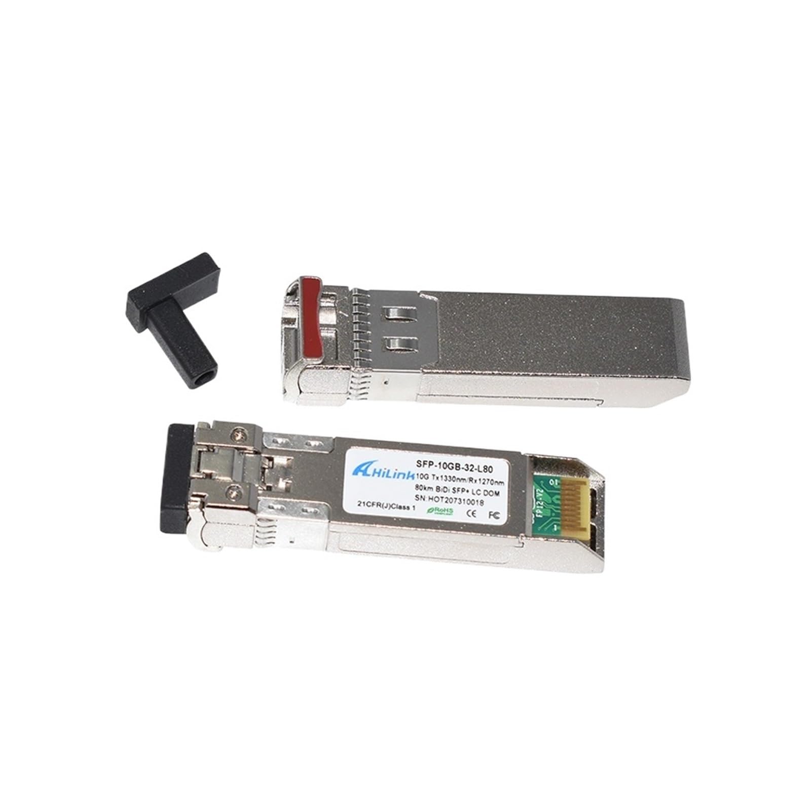 Dwukierunkowy SFP+ SFP Transceiver światłowodowy Pojedynczy SFP+ 10G 80KM
