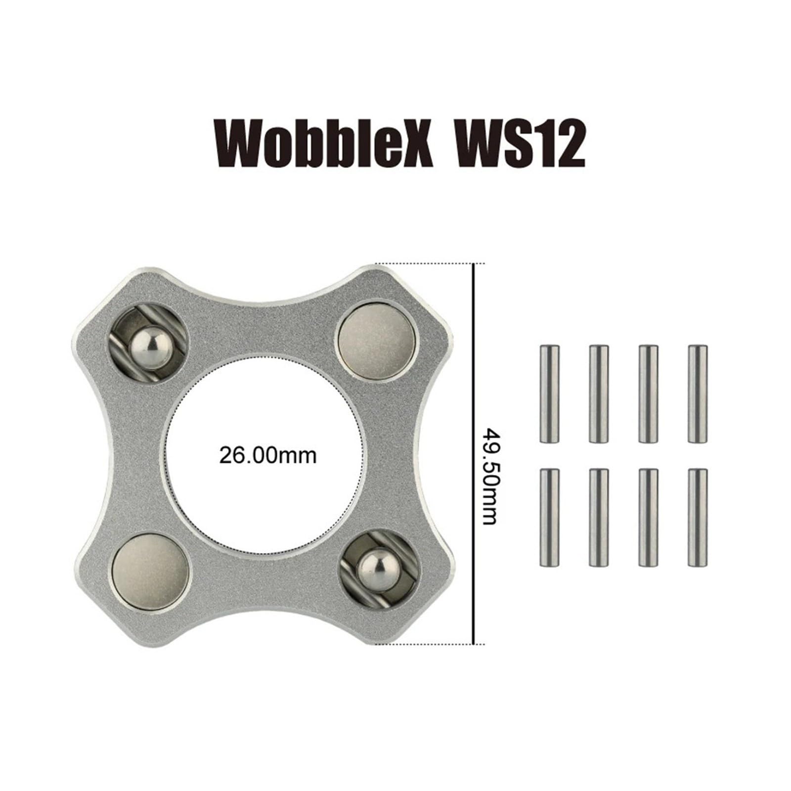 Aixinong1 Accouplement WS8 WS12 WS16 for imprimante 3D HevORT SFU1204 SFU1604, vis à billes(For WobbleX WS12)