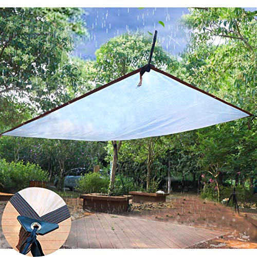 TLMYDD Trasparente Telone Protettivo Copertura Telo Trasparente, 100% Impermeabile, Resistente ai Raggi UV Telo Rinforzato con Gommino Telo per Esterni/Giardino/Patio/Tenda da Campeggio (Spessore di