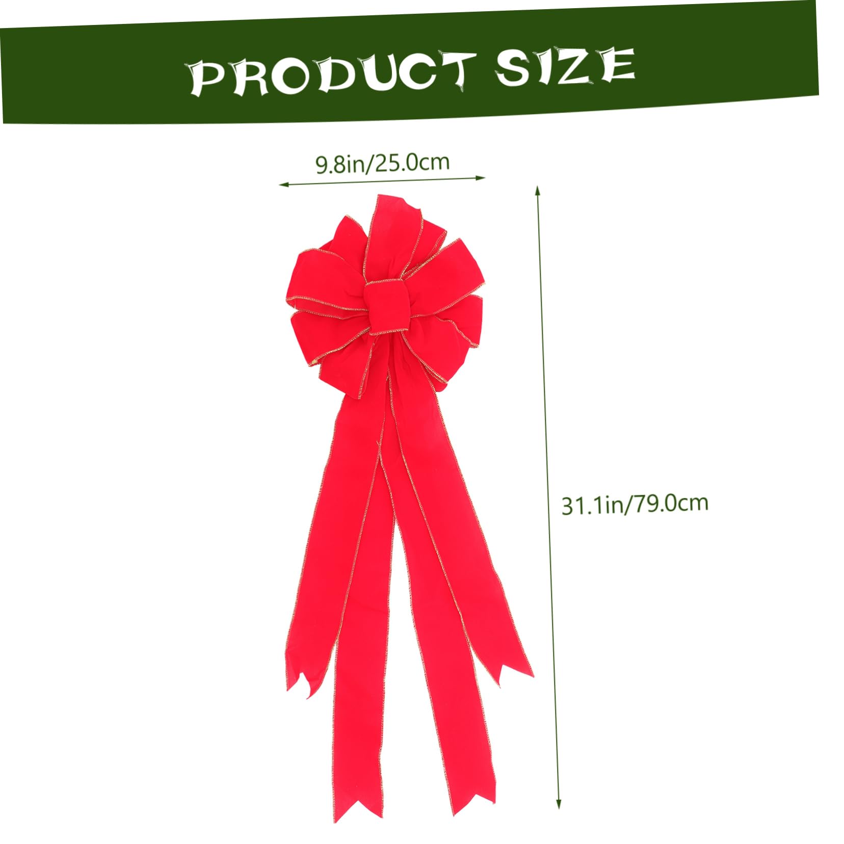 IMIKEYA 3 Stück Weihnachtsschleife Weihnachtsbaumschmuck Weihnachtsbaumspitze Schleife Weihnachtsbaumanhänger Weihnachten Große Schleife Weihnachtsbaumschleife Leuchtende Schleife