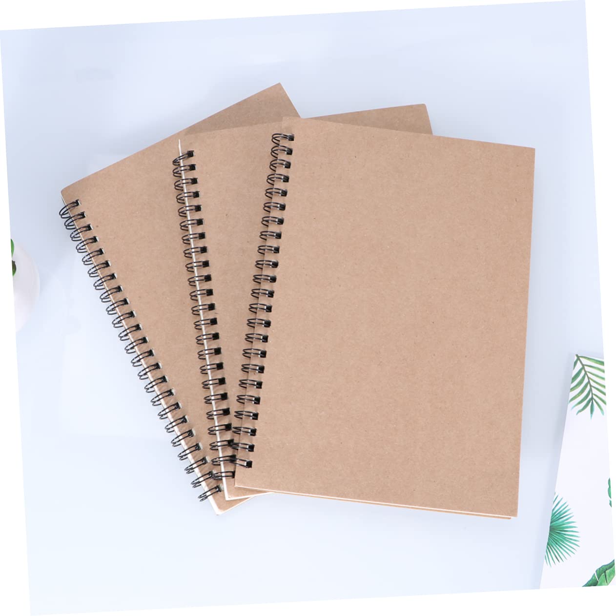 Operitacx 3pcs Kraft Notebook Diary Journals for Students Professionals Lined Pages for Writing Note-taking Planning for School Office Use