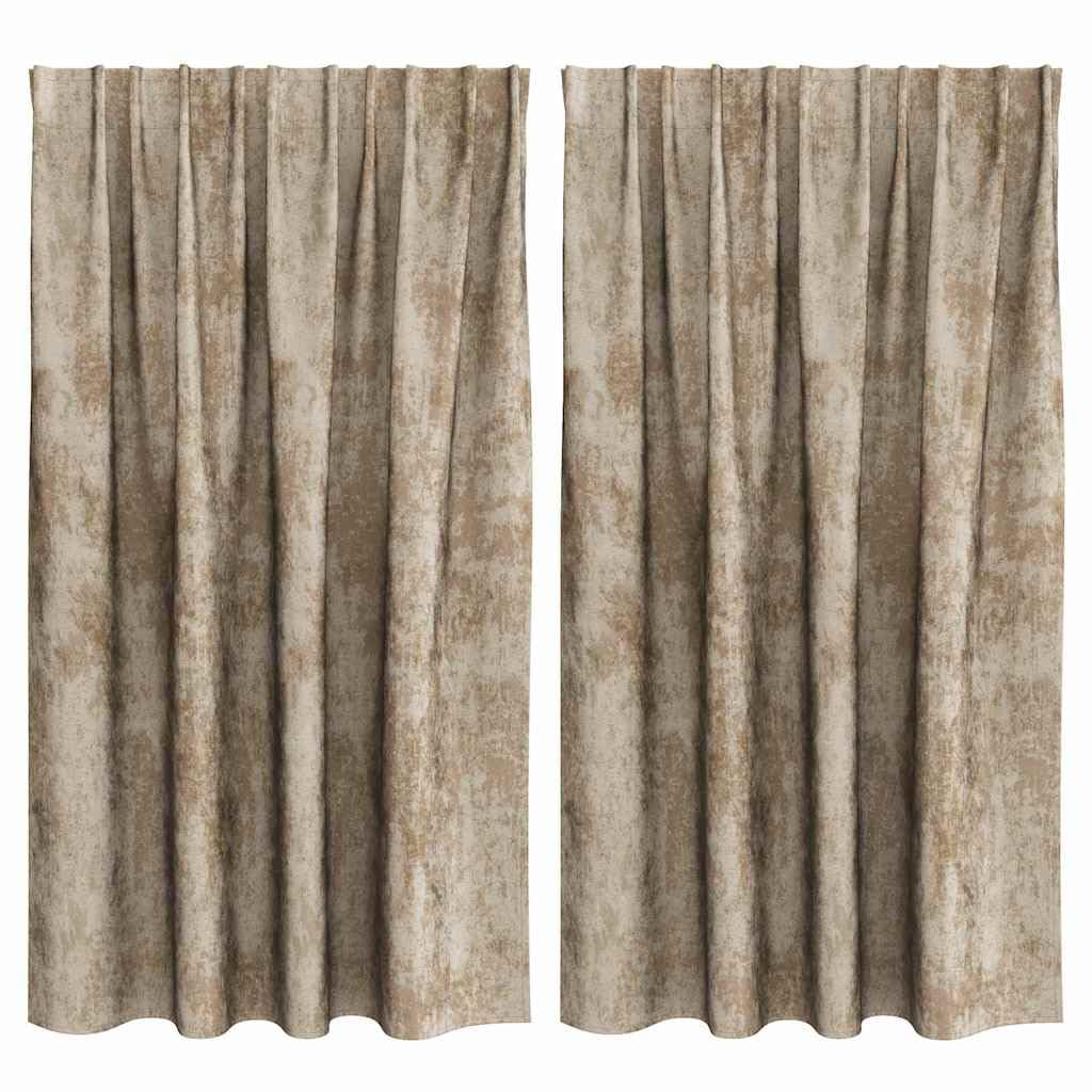 Rideaux en velours champagne 140x140 cm occultant opaque isolant thermique