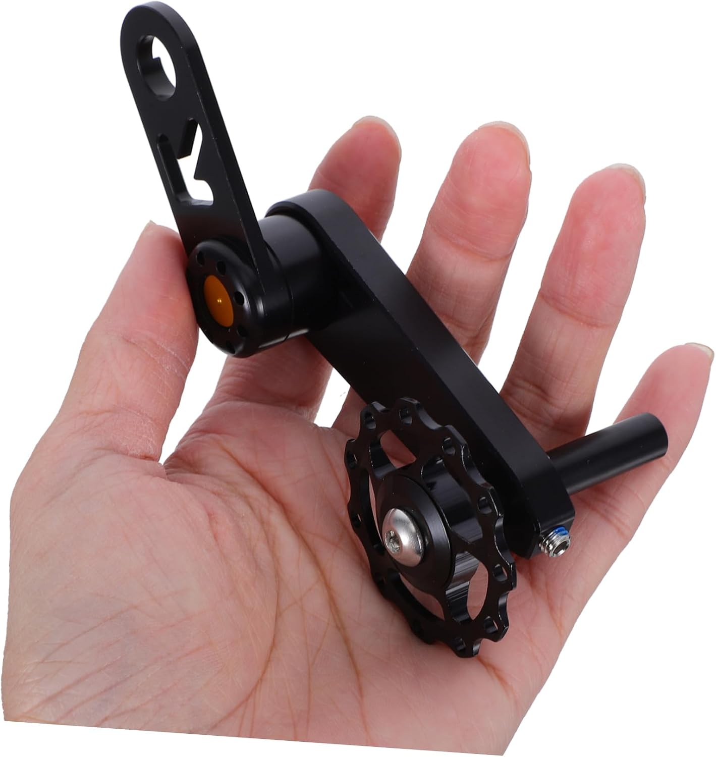 Aluminum Alloy Bike Chain Tensioner Rear Derailleur Adjuster for Single Speed Bicycles Chain Conversion